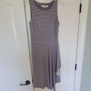 Grey and white striped dress